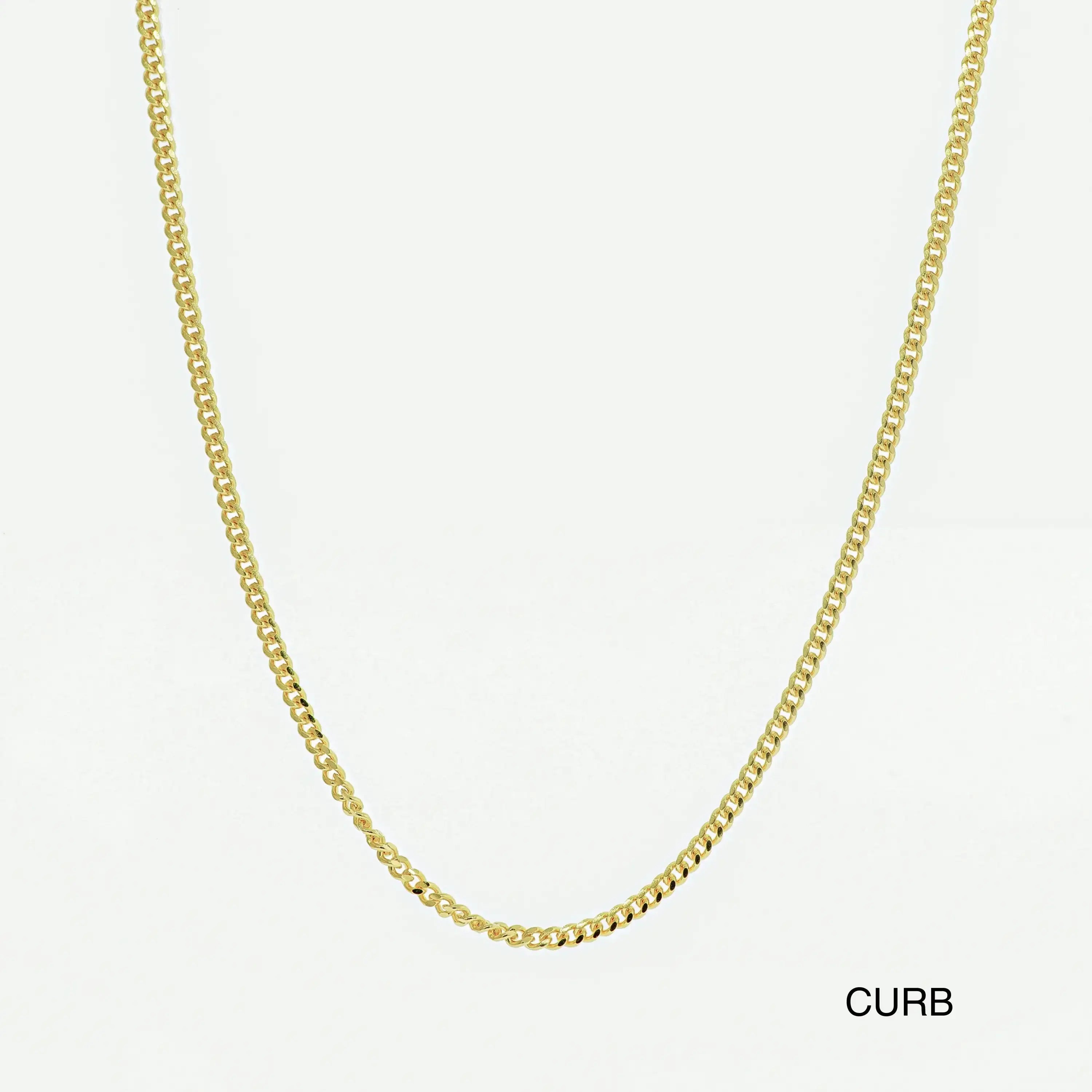 14K Solid Gold Necklace Chain – Anygolds