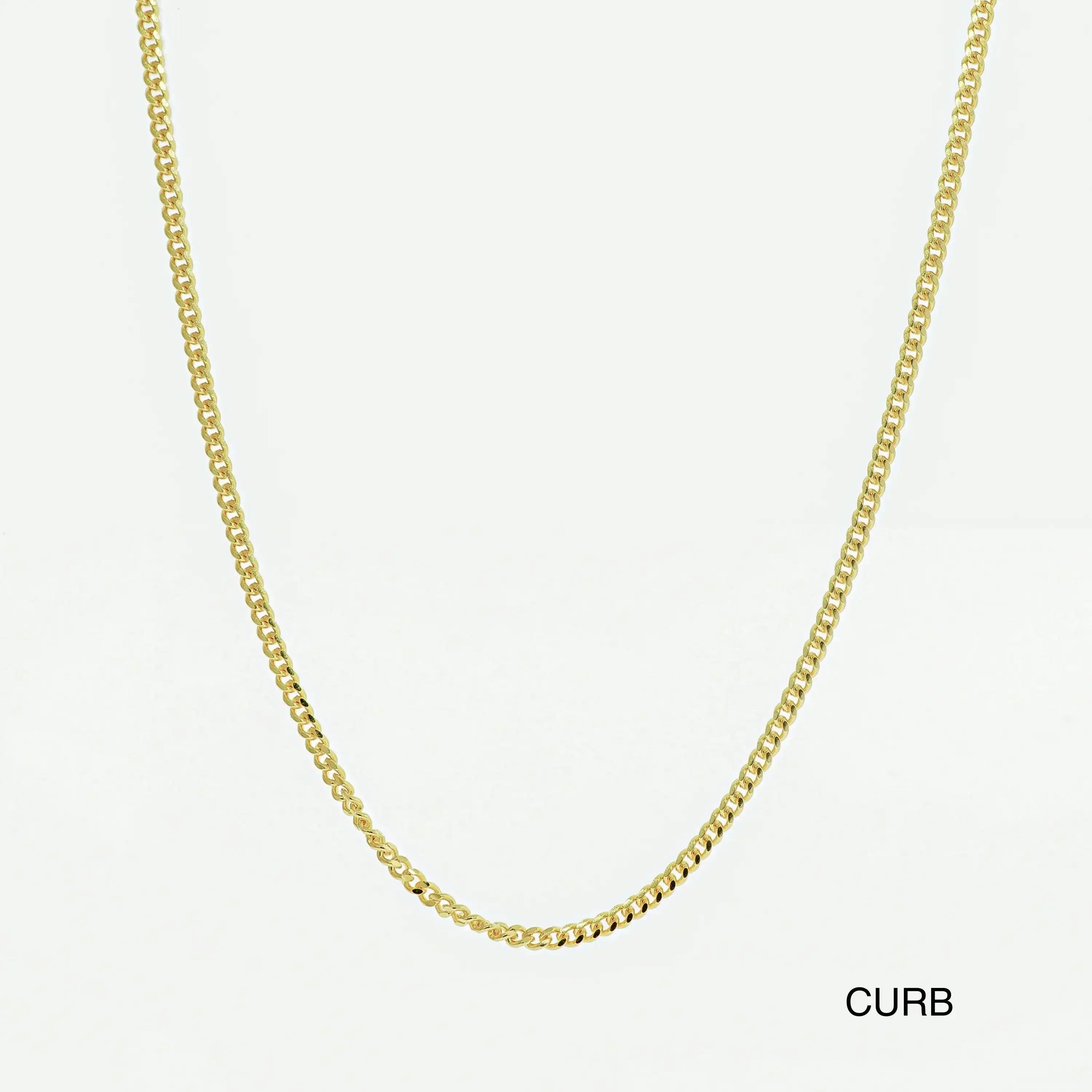 14K Solid Gold Necklace Chain – Anygolds