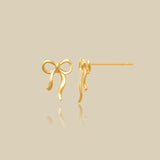 Ribbon Flow Stud Earrings