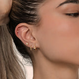 14K Solid Gold Square Chain Link Stud Earrings – Anygolds
