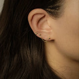 14K Solid Gold Trinity Ball Stud – Anygolds