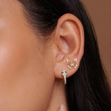14K Solid Gold Butterfly Stud Earrings – Anygolds