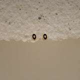 Midnight Black Frame Stud Earrings
