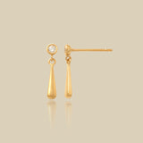 Crystal Top Drop Stud Earrings