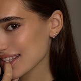 14K Solid Gold Starlight Drop Stud Earrings – Anygolds