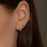 14K Solid Gold Starlight Drop Stud Earrings – Anygolds
