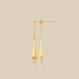 Liquid Drop Chain Stud Earrings