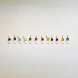 14K Solid Gold Birthstone Stud Earrings – Anygolds