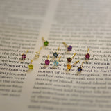 14K Solid Gold Birthstone Stud Earrings – Anygolds