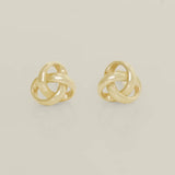 14K Solid Gold Love Knot Symbol Stud Earrings – Anygolds