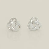 14K Solid Gold Love Knot Symbol Stud Earrings – Anygolds