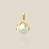 14K Solid Gold Pearl Pendant – Anygolds