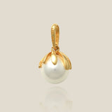 14K Solid Gold Pearl Pendant – Anygolds