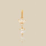 Marquise Cluster Heart Charm