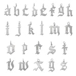 14K Solid Gold Diamond Gothic Initial Pendant – Anygolds