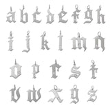 14K Solid Gold Diamond Gothic Initial Pendant – Anygolds