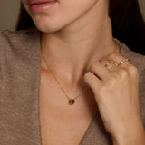 14K Solid Gold Bold Link Ring Charm – Anygolds