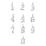 14K Solid Gold Diamond Gothic Number Pendant – Anygolds