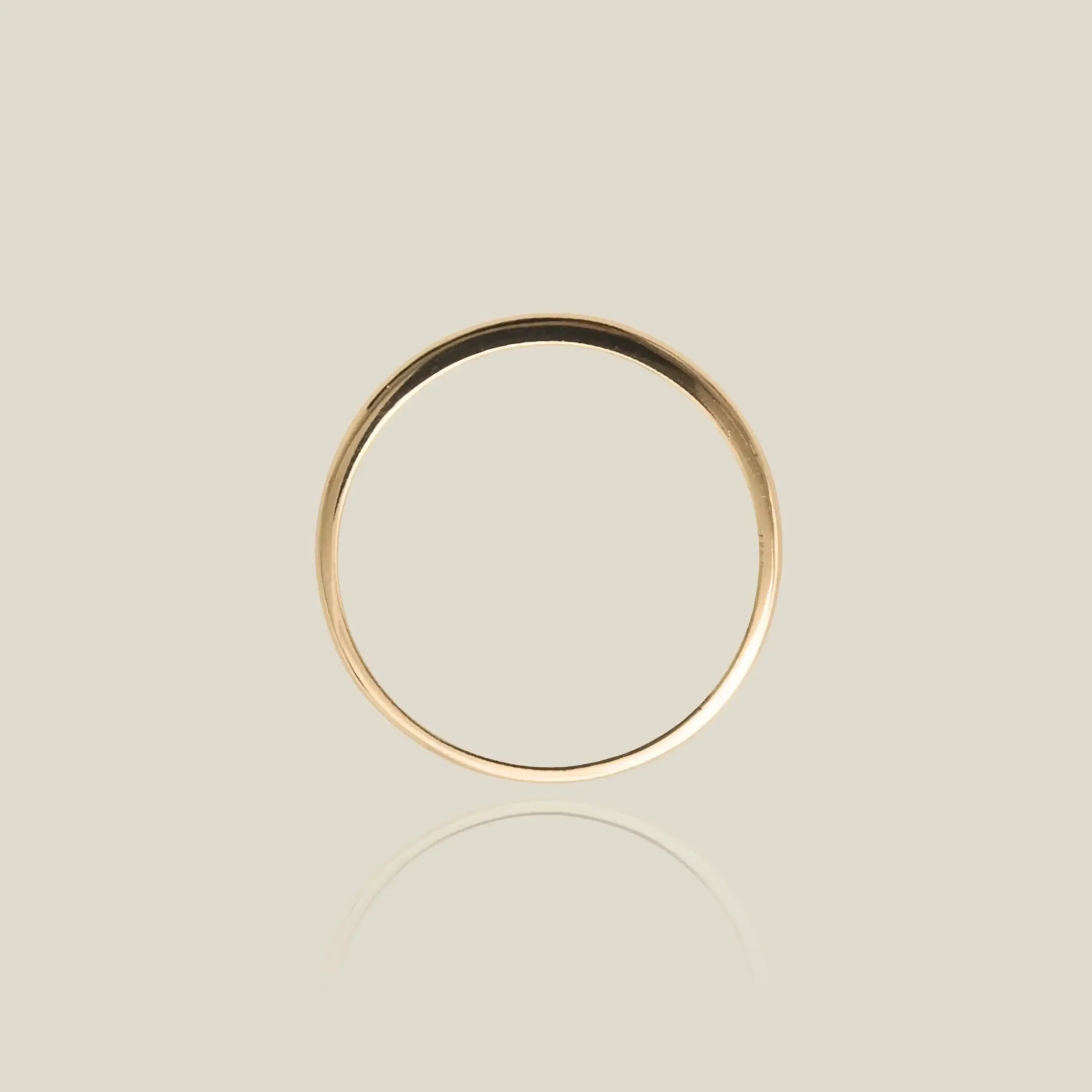14K Solid Gold Minimalist Stacking Ring – Anygolds