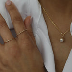 14K Solid Gold Braided Rope Stacking Ring – Anygolds