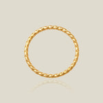 14K Solid Gold Twisted Rope Stacking Ring – Anygolds