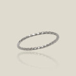 14K Solid Gold Twisted Rope Stacking Ring – Anygolds