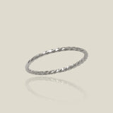 14K Solid Gold Twisted Rope Stacking Ring – Anygolds