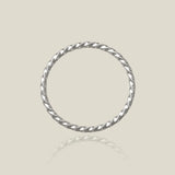 14K Solid Gold Twisted Rope Stacking Ring – Anygolds