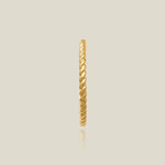 14K Solid Gold Braided Rope Stacking Ring – Anygolds