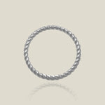14K Solid Gold Braided Rope Stacking Ring – Anygolds