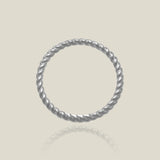 14K Solid Gold Braided Rope Stacking Ring – Anygolds