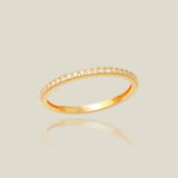 14K Solid Gold Pavé Diamond Ring – Anygolds