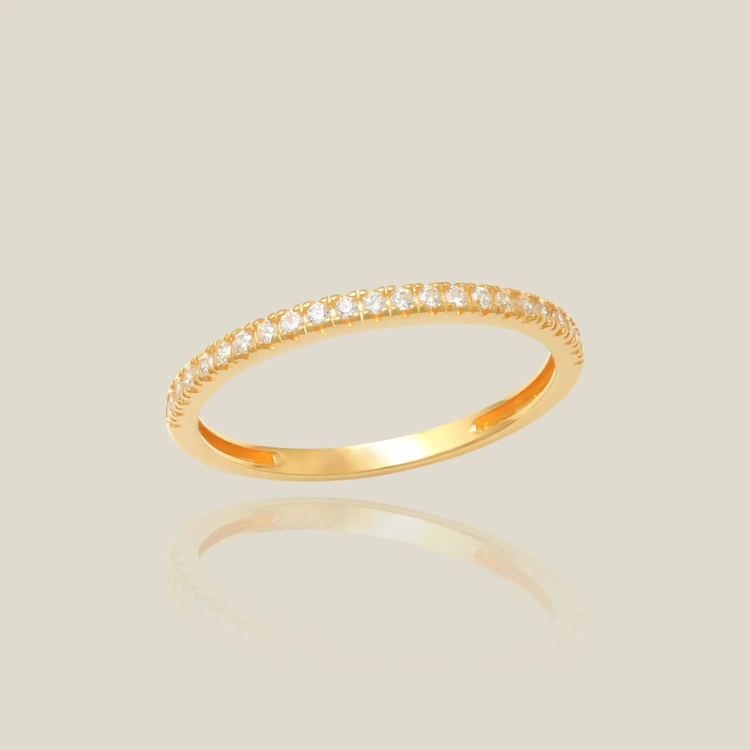 14K Solid Gold Pavé Diamond Ring – Anygolds