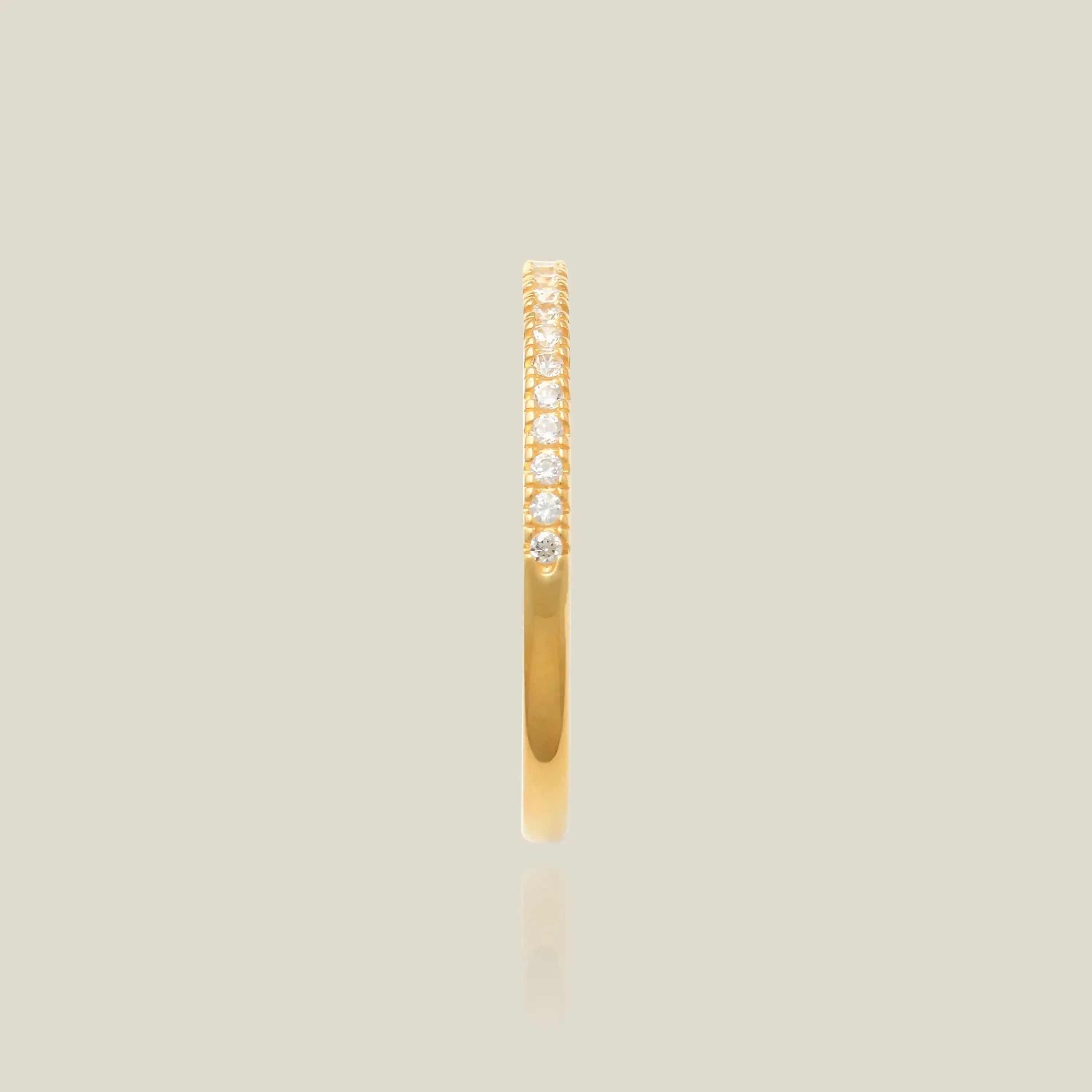 14K Solid Gold Pavé Diamond Ring – Anygolds