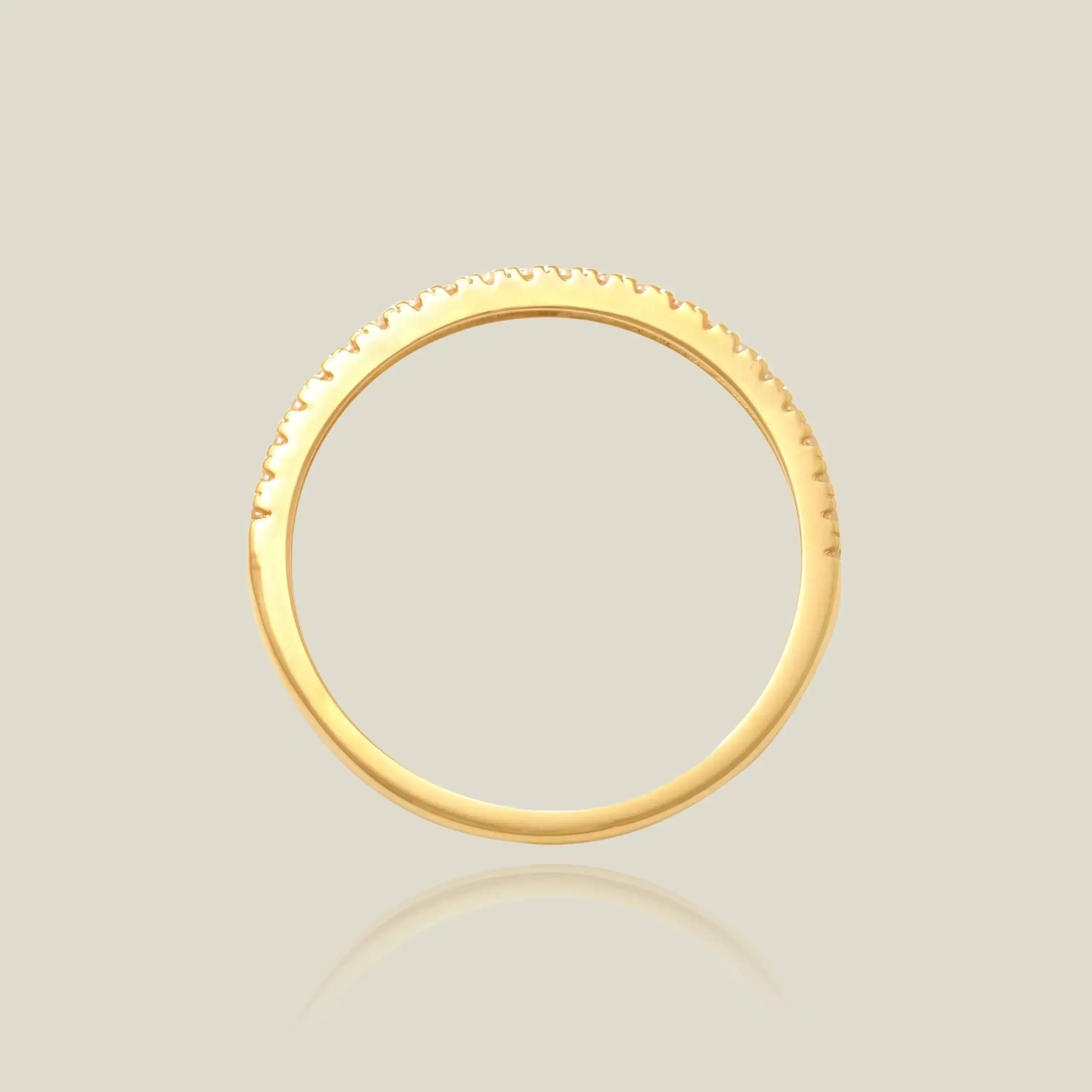 14K Solid Gold Pavé Diamond Ring – Anygolds