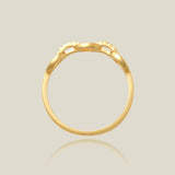 14K Solid Gold Diamond Chain Link Ring – Anygolds