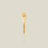 14K Solid Gold Diamond Chain Link Ring – Anygolds
