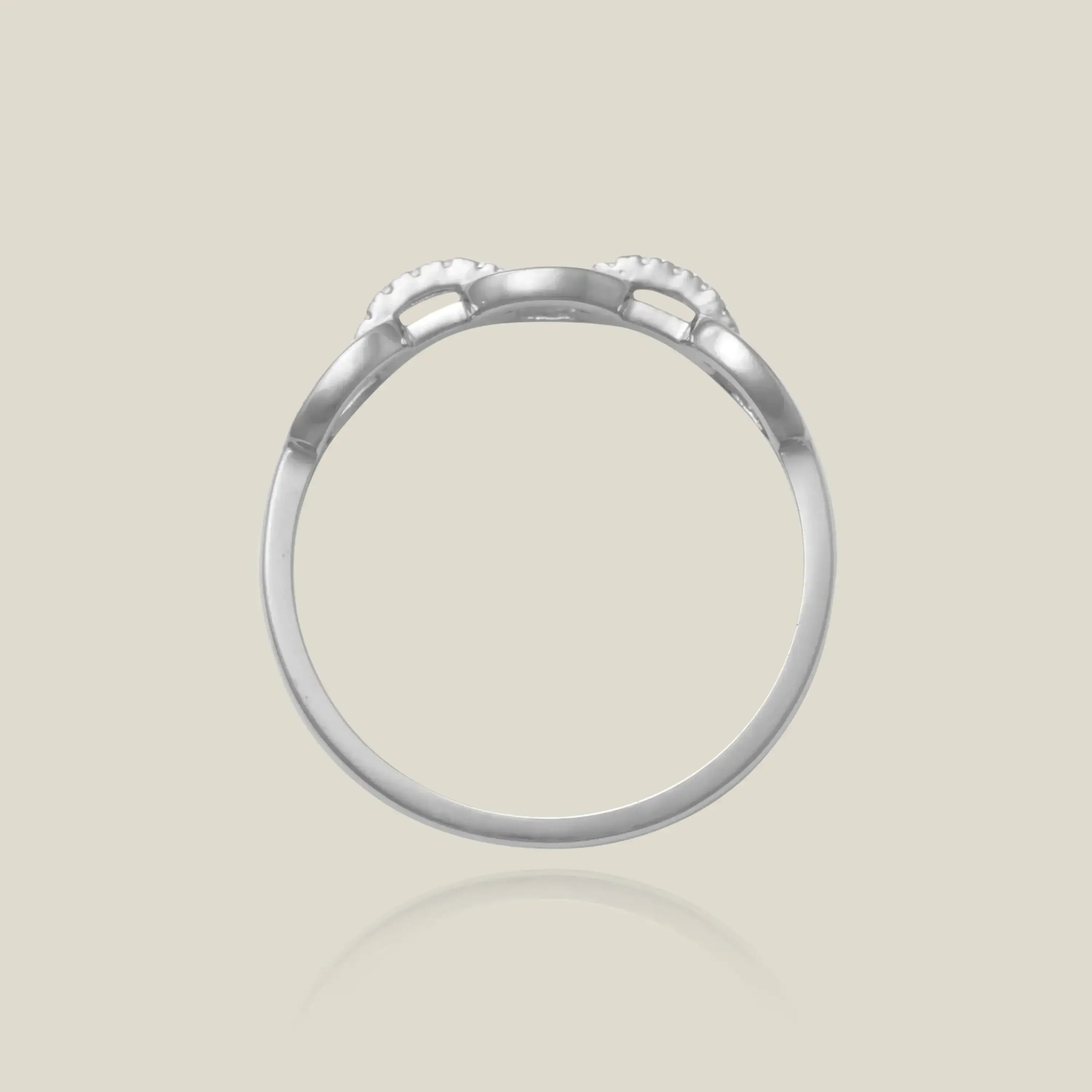 14K Solid Gold Diamond Chain Link Ring – Anygolds