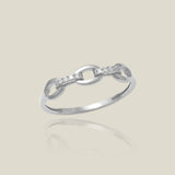14K Solid Gold Diamond Chain Link Ring – Anygolds