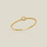 14K Solid Gold Twisted Rope Diamond Ring – Anygolds