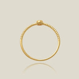 14K Solid Gold Twisted Rope Diamond Ring – Anygolds