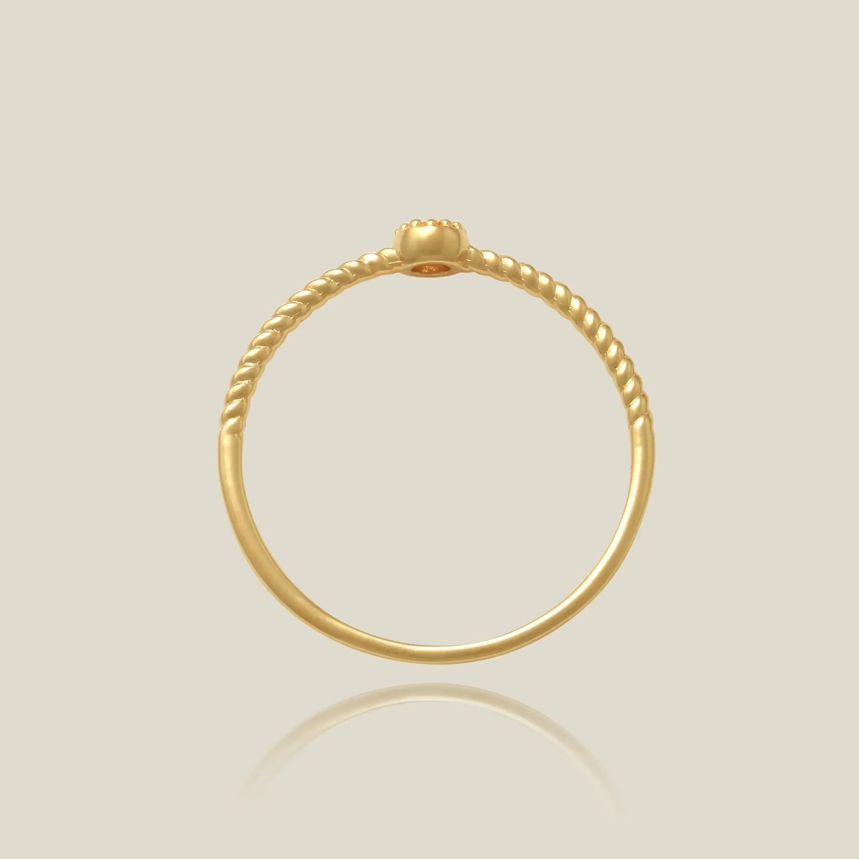 14K Solid Gold Twisted Rope Diamond Ring – Anygolds