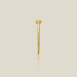 14K Solid Gold Twisted Rope Diamond Ring – Anygolds