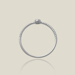 14K Solid Gold Twisted Rope Diamond Ring – Anygolds