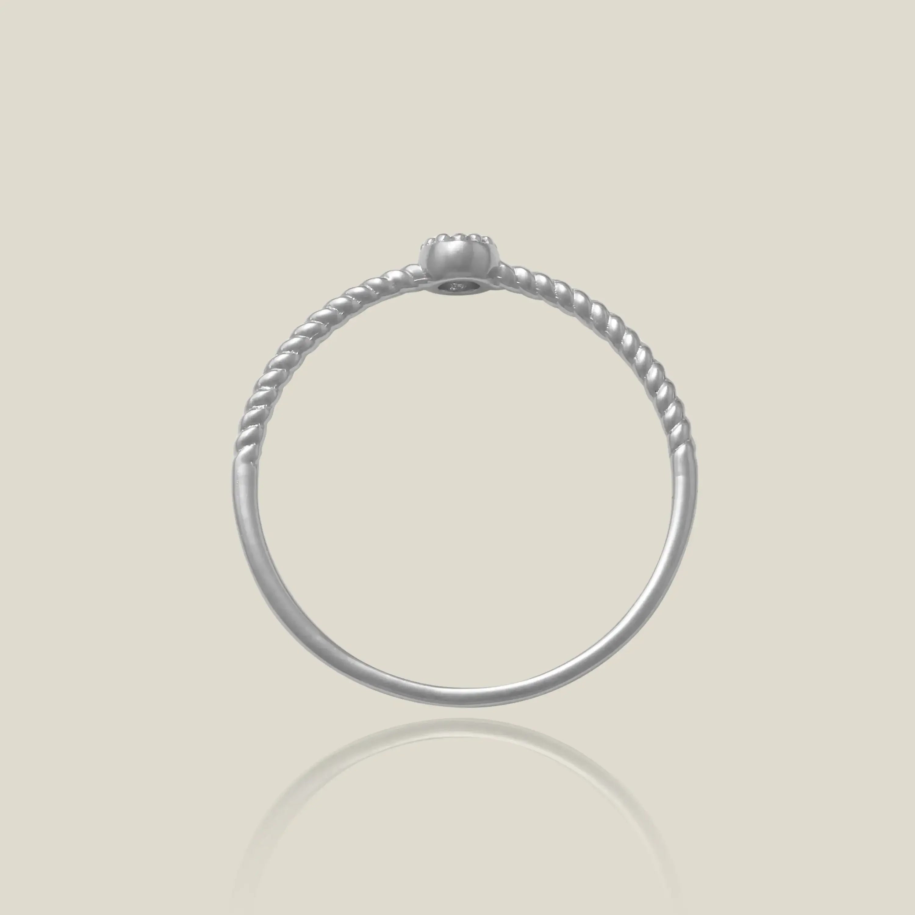 14K Solid Gold Twisted Rope Diamond Ring – Anygolds