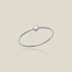 14K Solid Gold Bezel Set Diamond Ring – Anygolds
