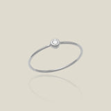 14K Solid Gold Bezel Set Diamond Ring – Anygolds