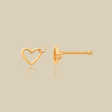 Tiny Gem Heart Nose Stud