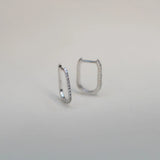 14K Solid Gold Micro-Pavé Diamond Oval Hoop Earrings – Anygolds
