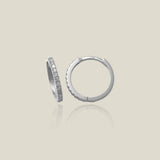 14K Solid Gold Prong Diamond Hoop Earrings – Anygolds